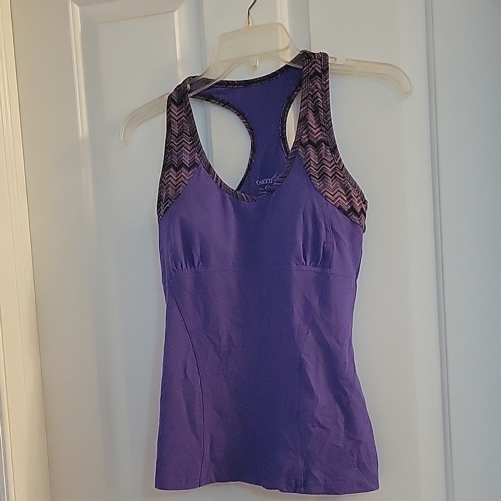 Green Apple Purple Women's Tank Top with bra  medium